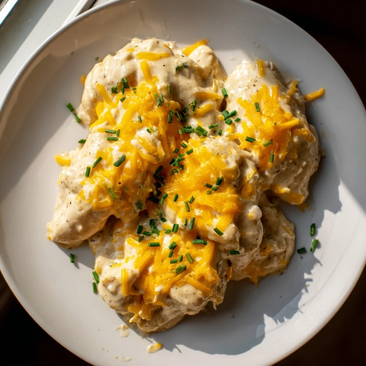 Golden, bubbly Cheddar Ranch Chicken Bake fresh from the oven, ready for a delicious meal.