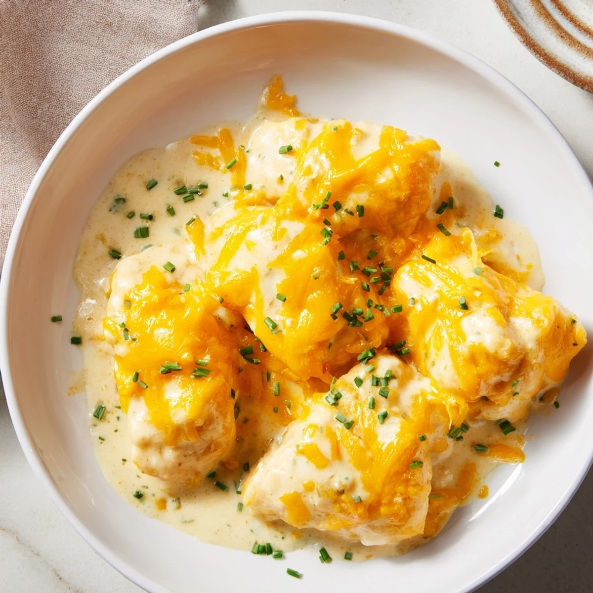 Creamy, cheesy Cheddar Ranch Chicken Bake topped with melted cheddar, perfect for dinner tonight.