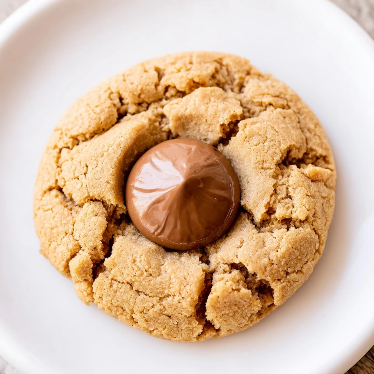 Tender 3-Ingredient Peanut Butter Blossoms with melted chocolate, ideal for sharing on a dessert platter.