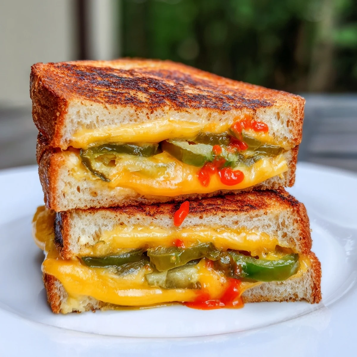 Golden-brown Spicy Pickle Grilled Cheese Dippers, offering a satisfying crunch, ready to dip.