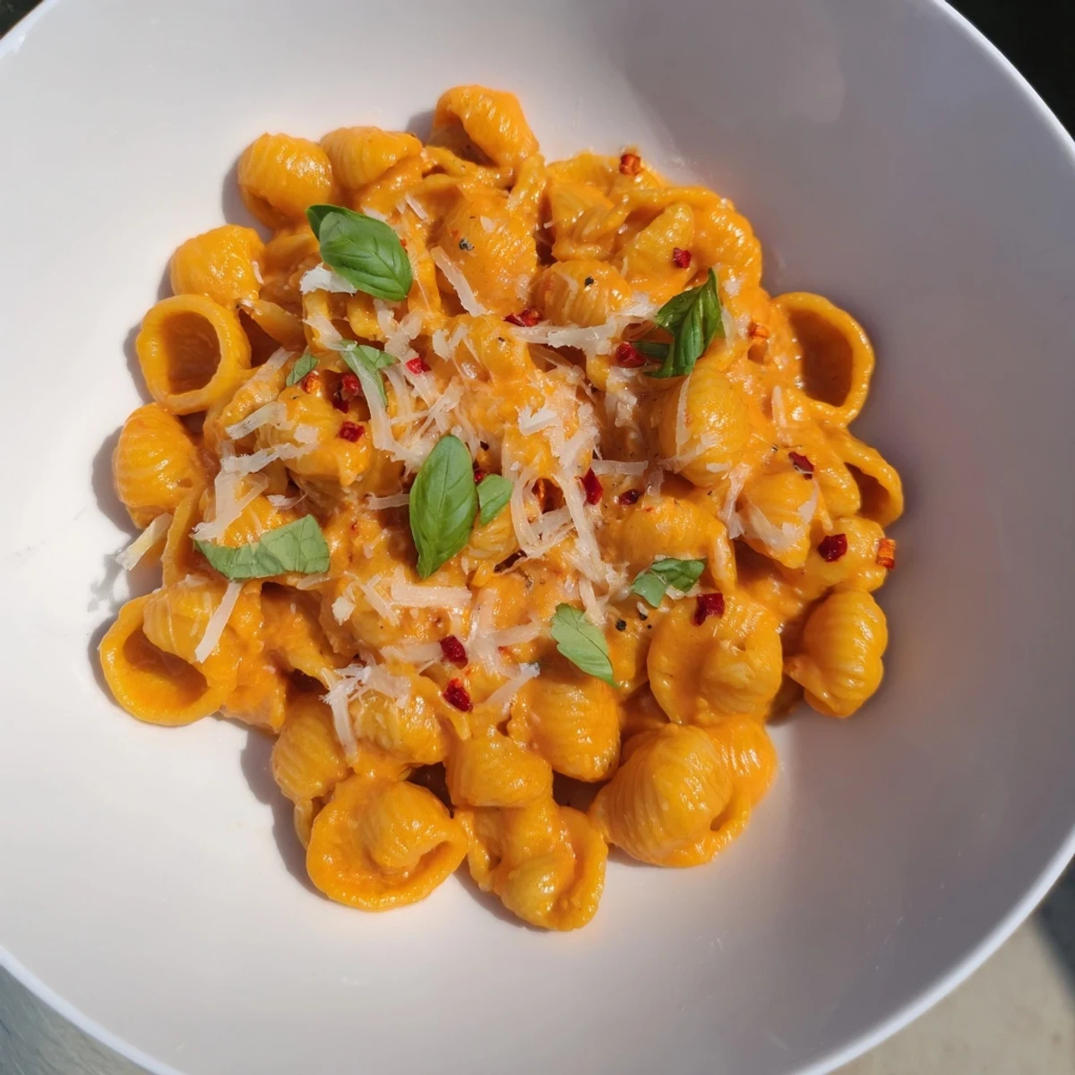 This satisfying plate of Spicy Vodka Sauce Ditalini pasta offers a glimpse of the delicious Italian-American dish.