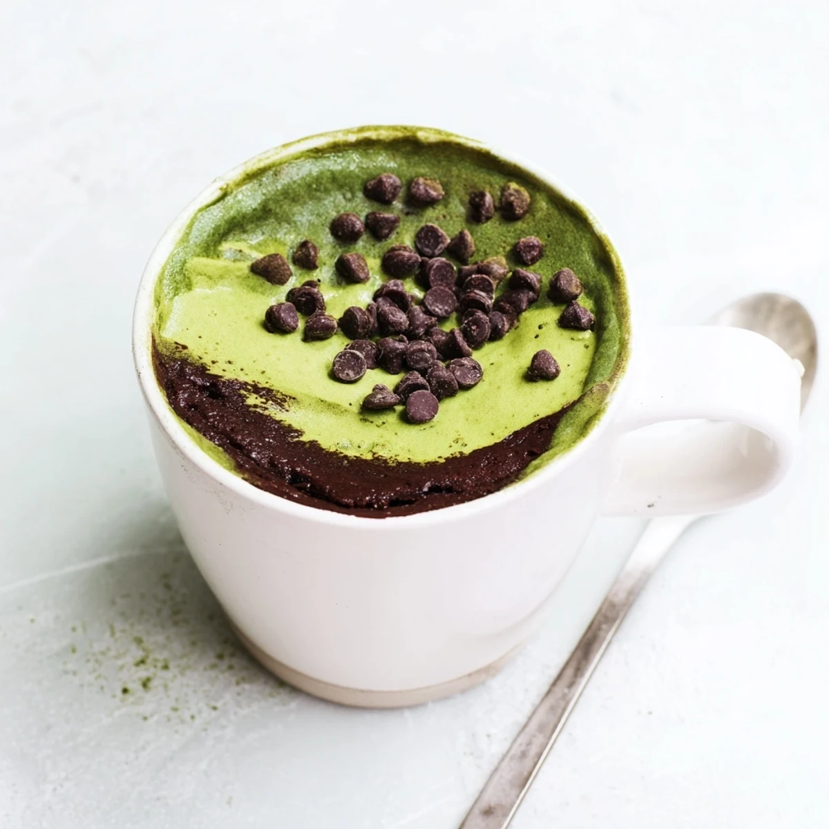 Matcha Peppermint Brownie Batter