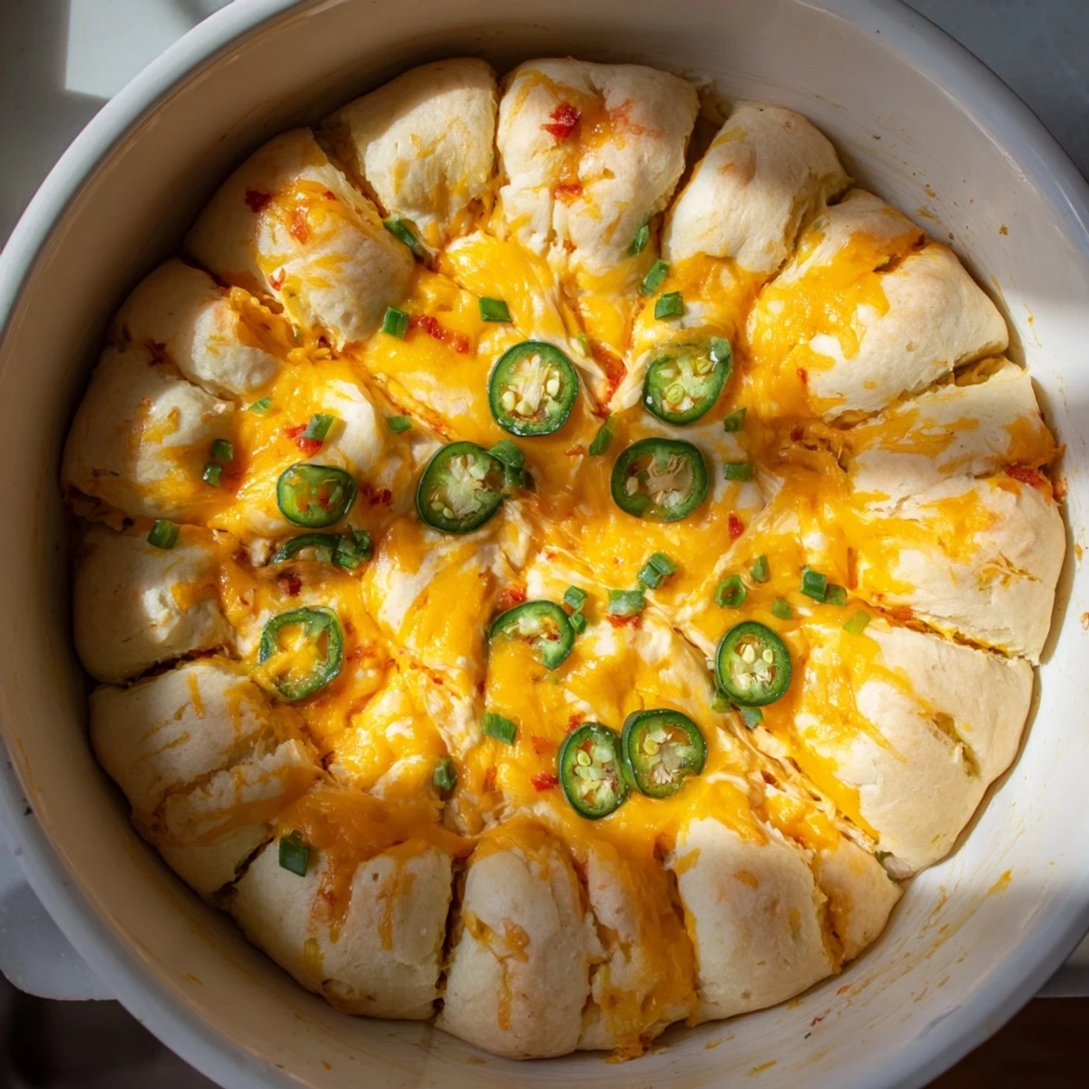 Melted pimento cheese oozing from the slices of this spicy Pimento Cheese & Jalapeño Pull-Apart Grilled Cheese.