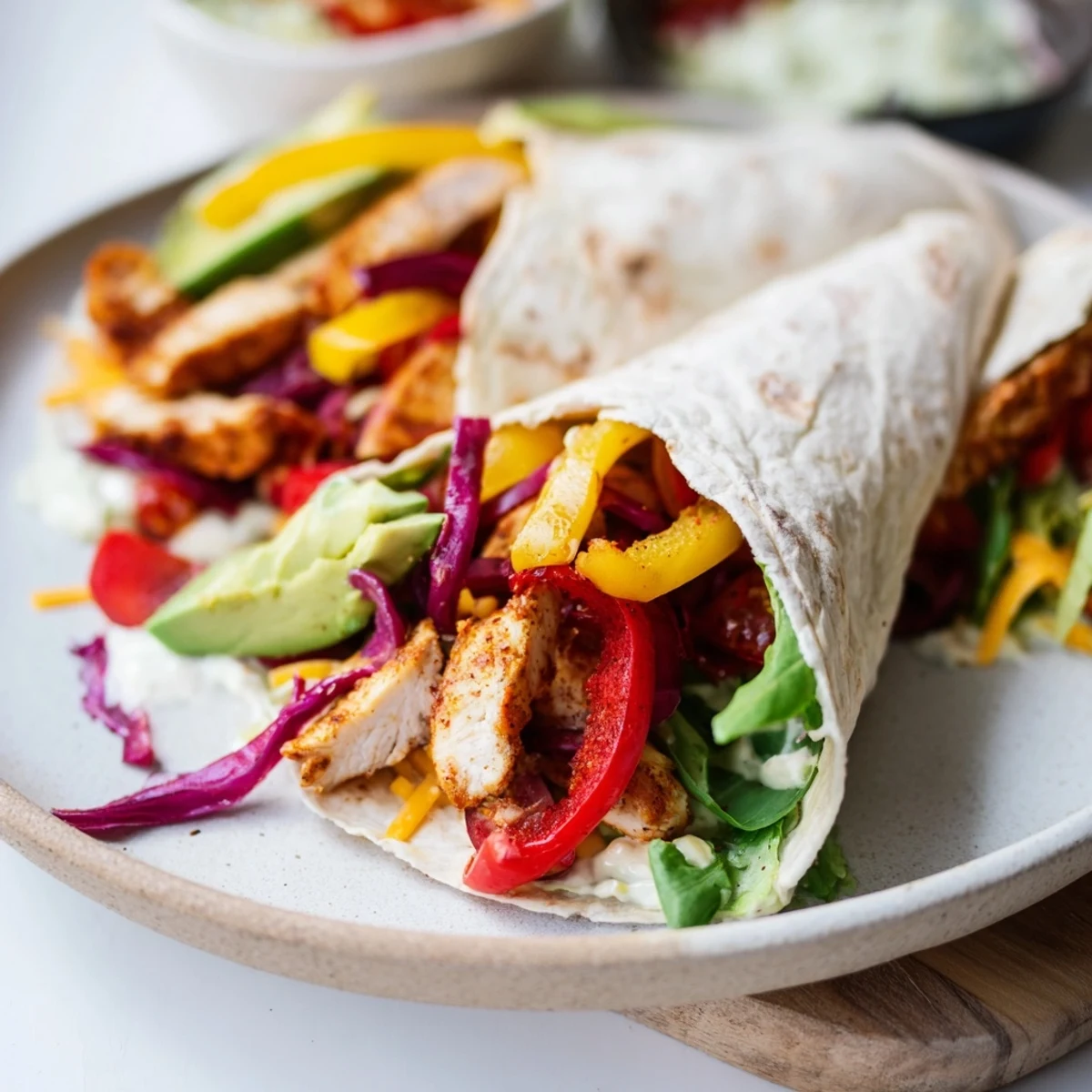 Sheet-Pan Fajita Chicken Wraps