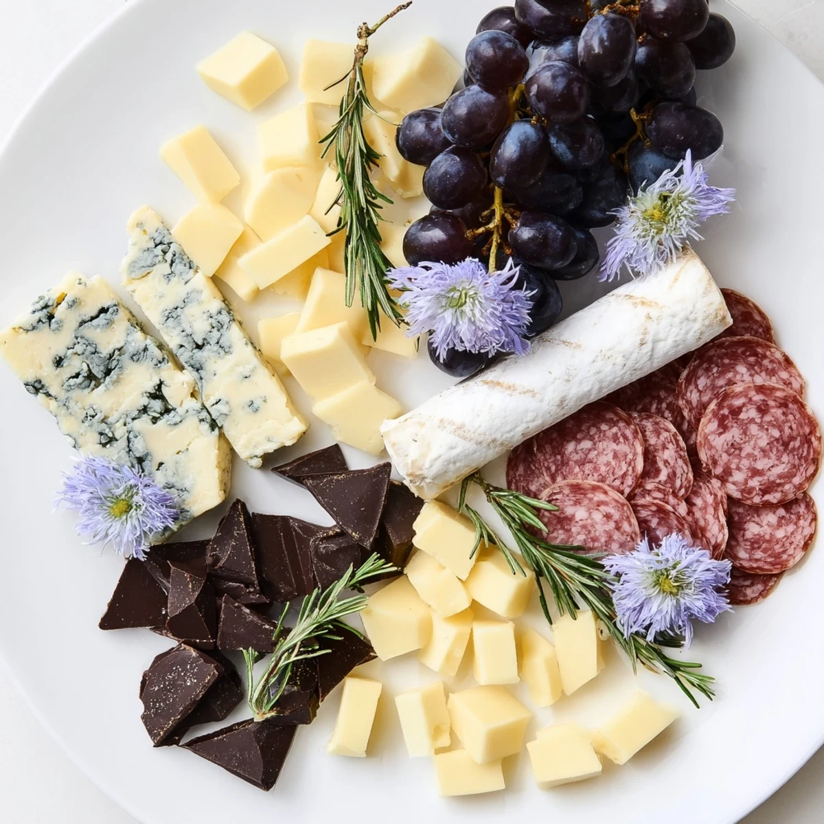 A beautifully arranged Celestial Night Board appetizer with cheeses, fruits, and crackers perfect for sharing.