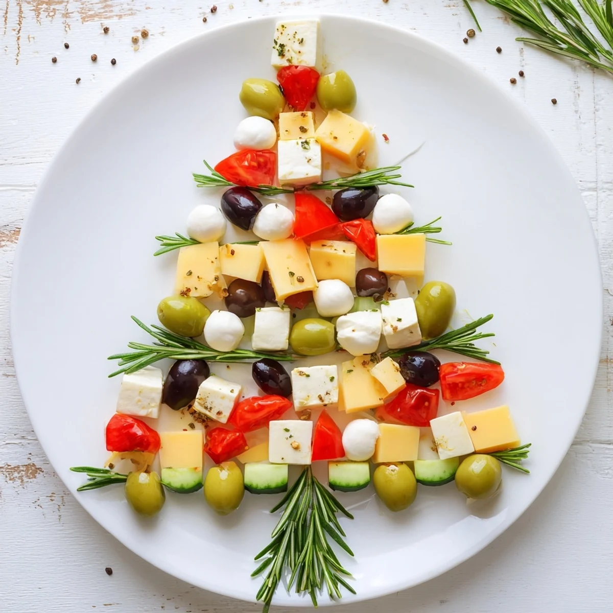 Cheese Olives Pine Tree Wreath