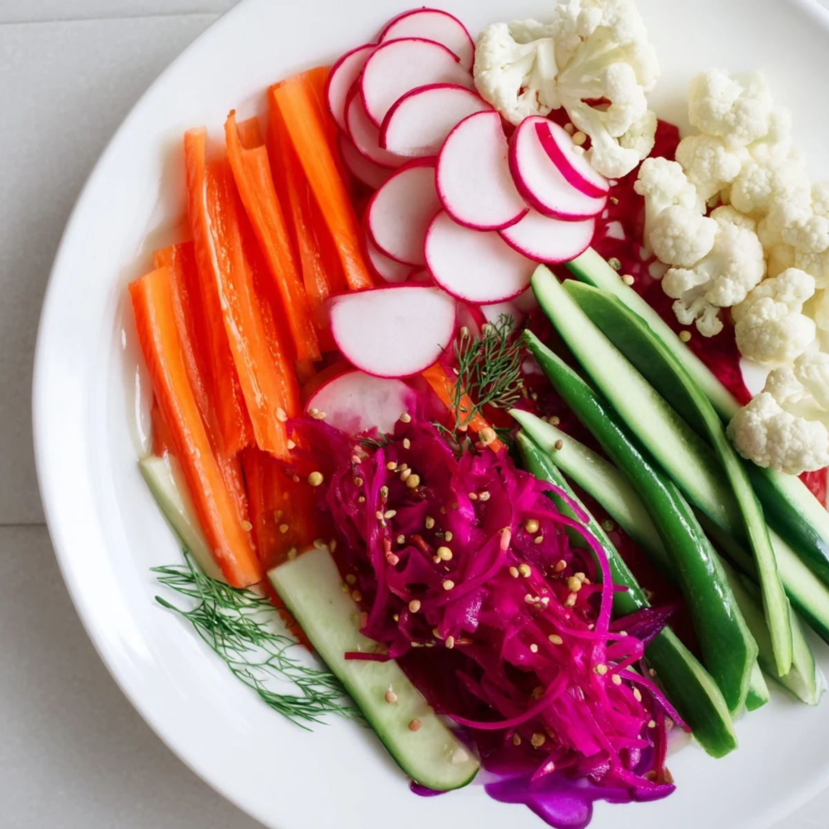 A colorful photo showcases a diverse Pickled & Fermented Feast, perfect for a vibrant appetizer plate.