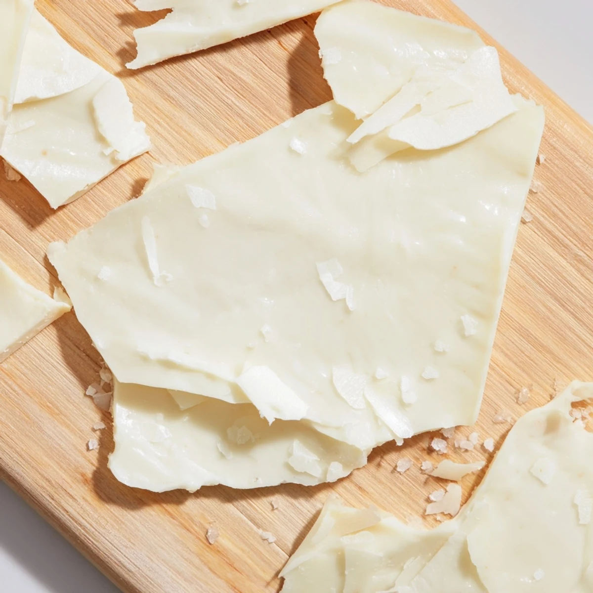 The Arctic Tundra dessert of white chocolate and cheese looks delectable, served on a rustic wooden board.