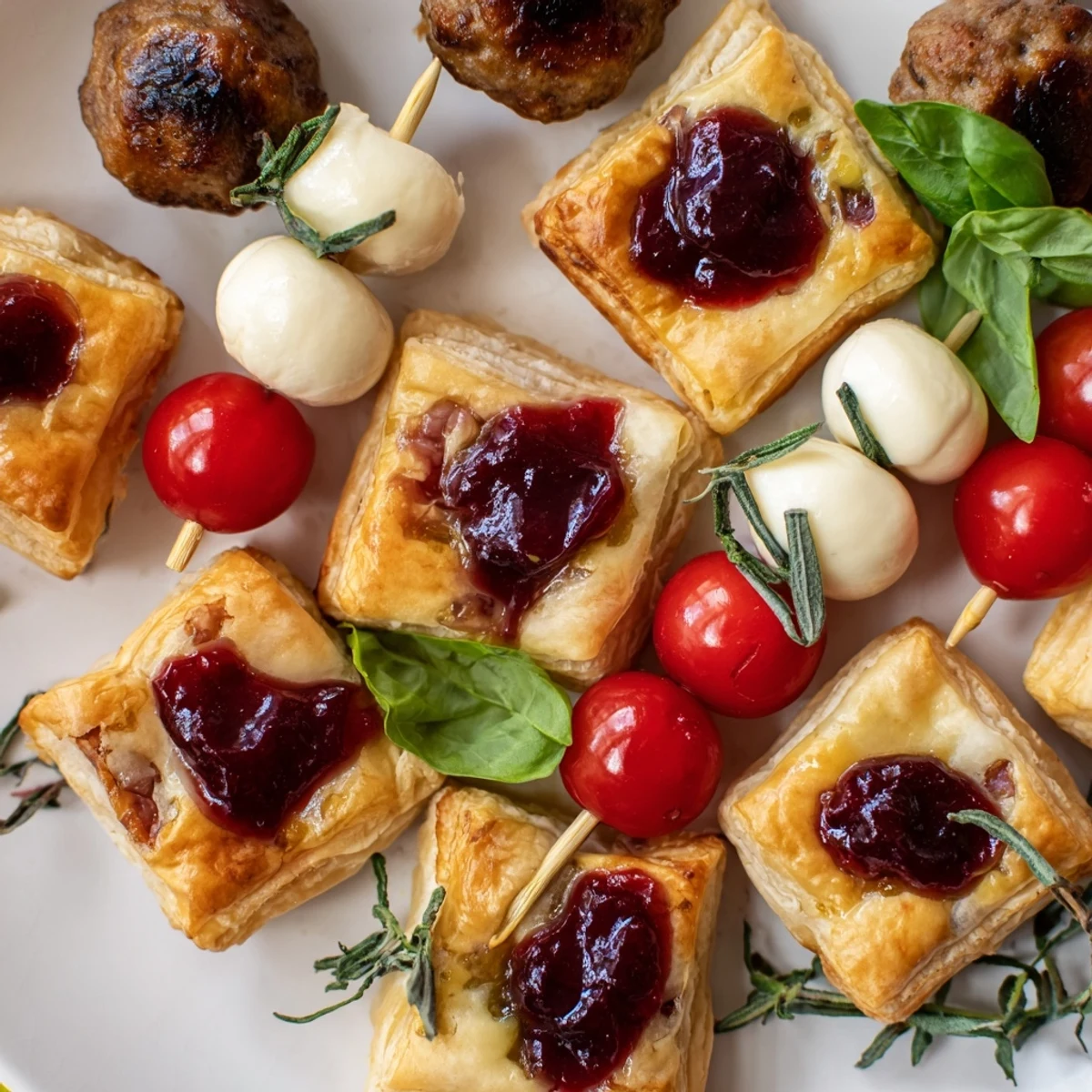 Brightly colored Joy to the World Festive Appetizer Trio, perfect for a cheerful and flavorful holiday gathering.