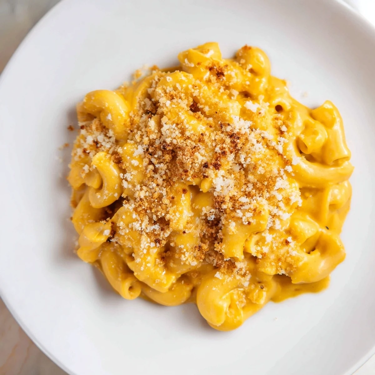 Creamy Butternut Squash Mac and Cheese, bubbling and golden brown, ready to be served.
