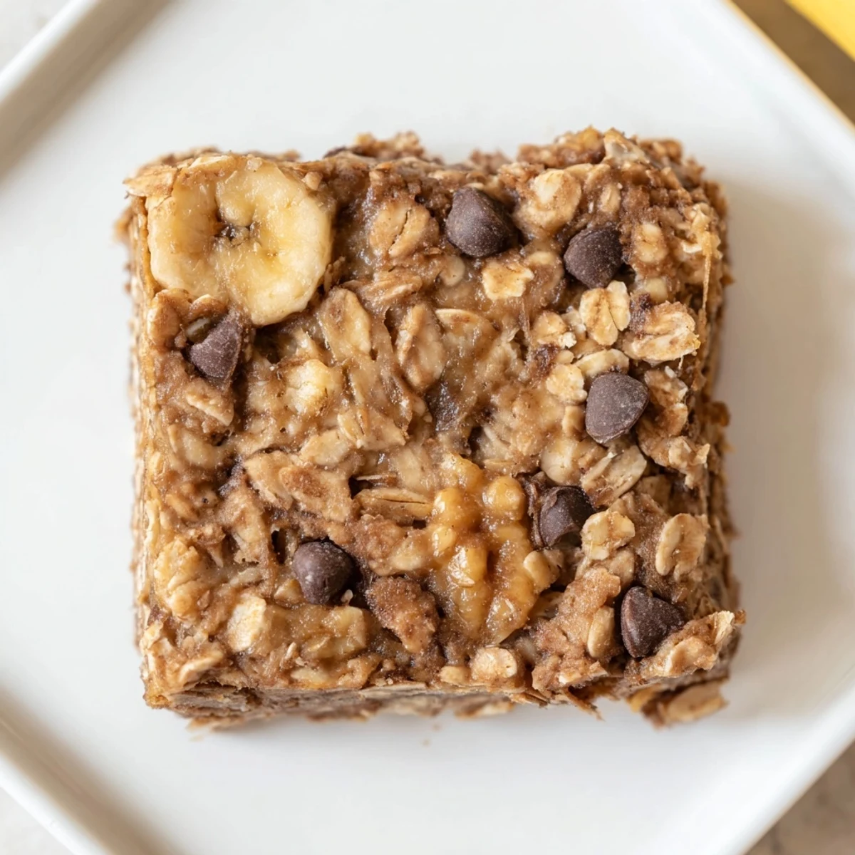 Delicious Peanut Butter Banana Oat Bars, offering a satisfying, no-bake energy boost.