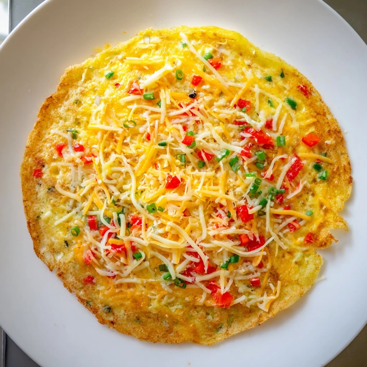 Golden-brown Rice Paper Egg Cheese Wrap, filled with melty cheese, perfect for a quick and easy breakfast.