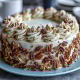 Fluffy vanilla sheet cake with creamy buttercream, decorated with graduation sprinkles for a festive celebration dessert.  