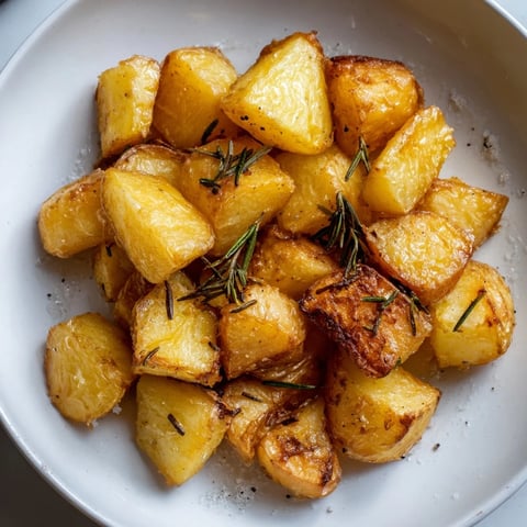 Golden, crispy Beef Tallow Roasted Potatoes, perfect side dish, cooked until deeply flavorful and tender.