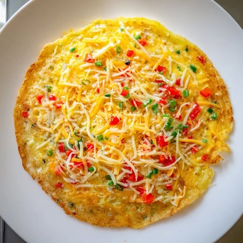 Golden-brown Rice Paper Egg Cheese Wrap, filled with melty cheese, perfect for a quick and easy breakfast.