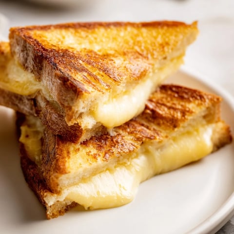 Golden brown Custard French Toast Grilled Cheese oozes melted cheese for a savory brunch.