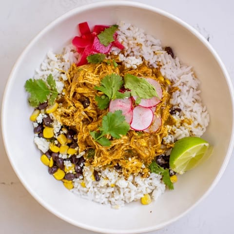 Green Enchiladas Rice Bowl