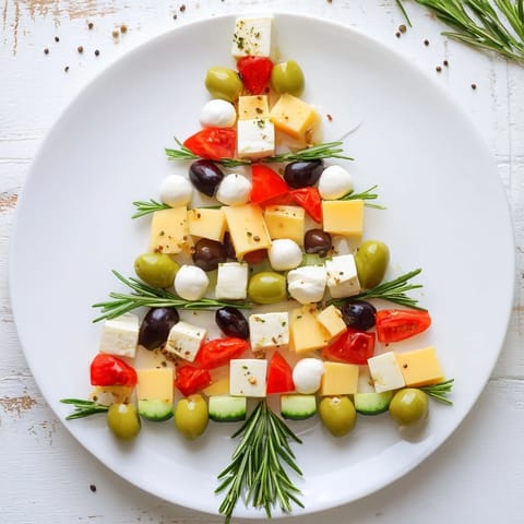 Cheese Olives Pine Tree Wreath