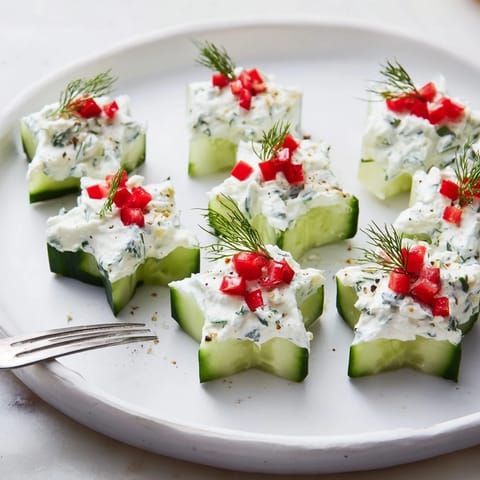 Cucumber Dill Christmas Stars