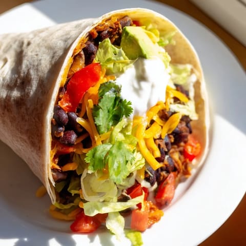 Smoky Black Bean Burrito Wrap