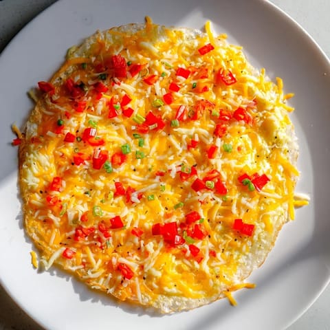 Crispy edges and a gooey cheese center: imagine this delicious Rice Paper Egg Cheese Wrap served for brunch.