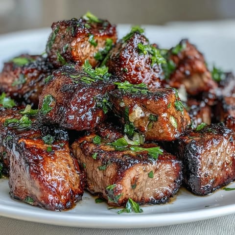 Keto Lemon Garlic Steak Bites