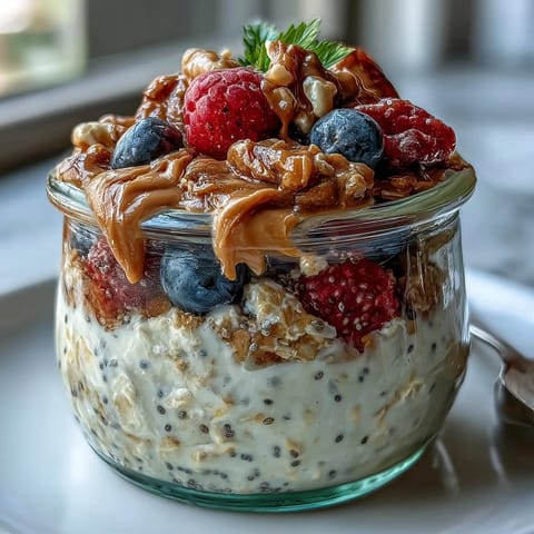 Berry Overnight Oats Almond Butter
