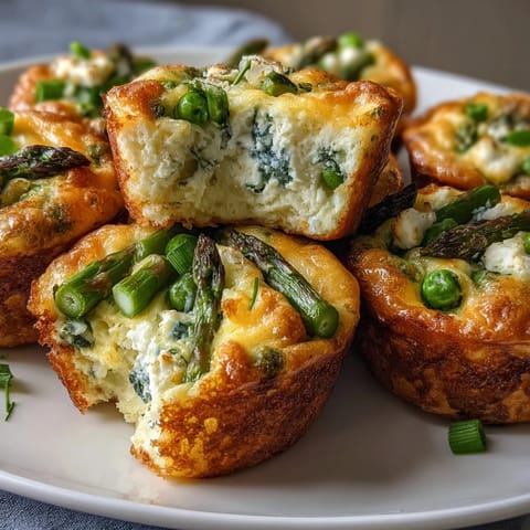 Colorful mini frittatas packed with fresh herbs, spinach, and bell pepper for a nutritious breakfast.  