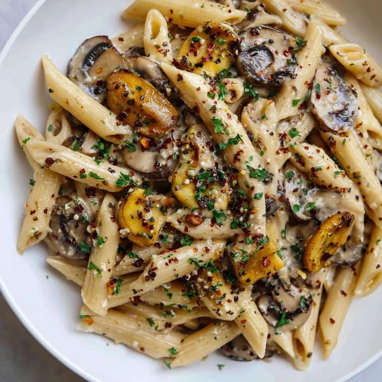 Hearty and comforting Creamy One-Pot Mushroom Pasta, perfect for quick weeknight dinners.
