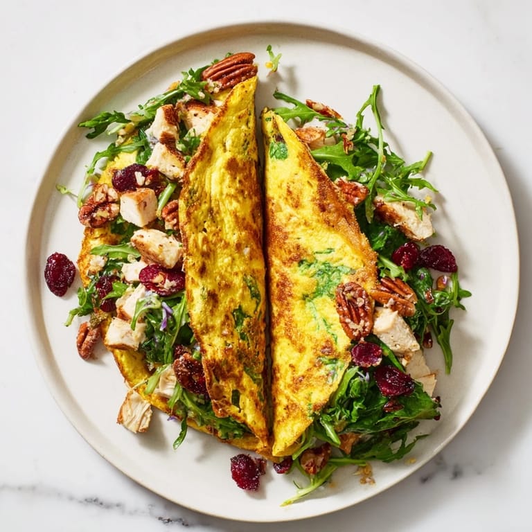 Freshly assembled Cranberry Pecan Chicken Salad wraps, filled with visible berries, pecans, and tender shredded chicken inside.