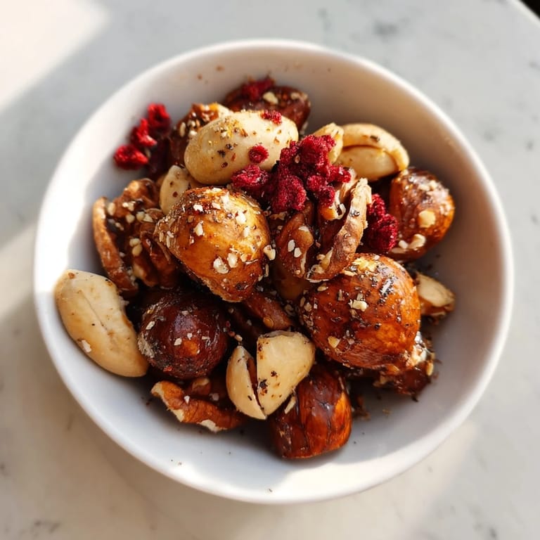 Imagine the fresh, nutty aroma of this Squirrels Gourmet Nut Bowl, packed with cranberries and a sweet crunch.