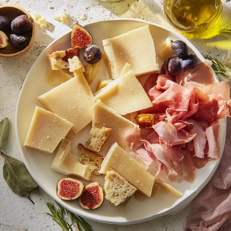 A beautifully arranged Rustic Italian Farmhouse Board with rustic flavors, perfect for sharing and a celebratory occasion.