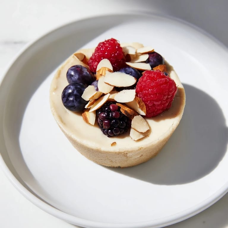 Enjoy homemade Protein Cheesecake Cups, easily made with Greek yogurt and topped with dark chocolate shavings.