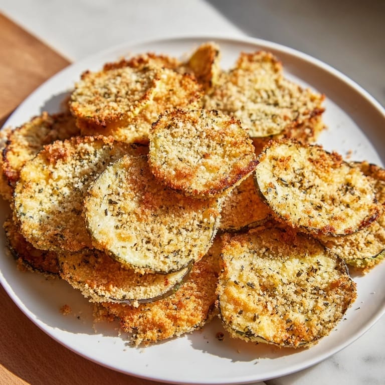 These easy Eggplant Parmesan Chips are baked to perfection and dusted with flavorful Parmesan cheese.