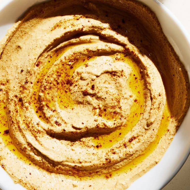 A vibrant photo of homemade chickpea curry paste, its smooth texture and warm spices perfect for spreading on sandwiches or dipping crackers.