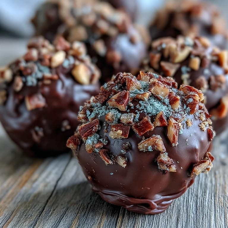 Decadent Chocolate Truffles dipped in powdered sugar and coconut, paired with coffee for an indulgent afternoon treat.