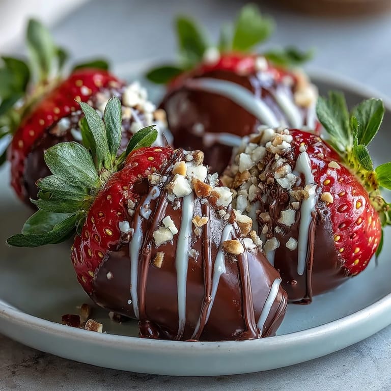 Fresh chocolate-covered strawberries chilled on a tray, perfect for a festive champagne pairing.