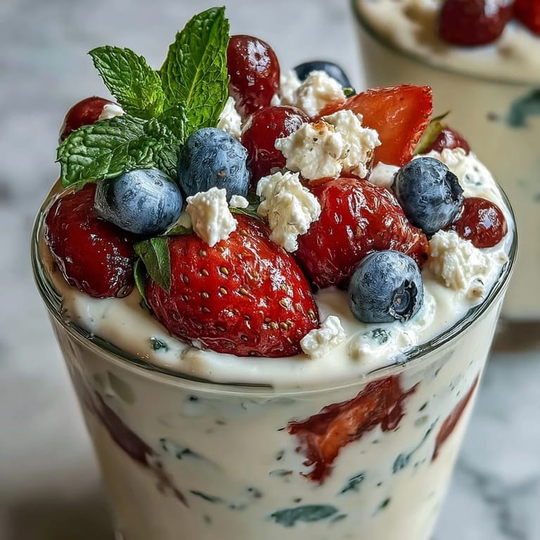 Nutritious chia pudding cups topped with strawberries, blueberries, and raspberries, perfect for healthy breakfast meal prep.