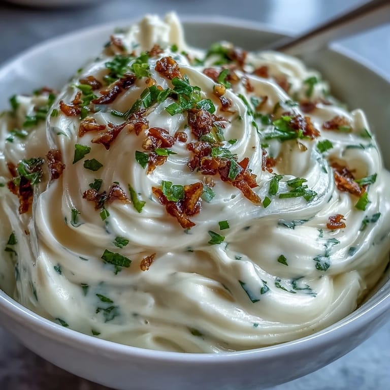 Freshly made garlic aioli with bold lemon and garlic flavors, perfect for dipping crispy fries or seafood.  